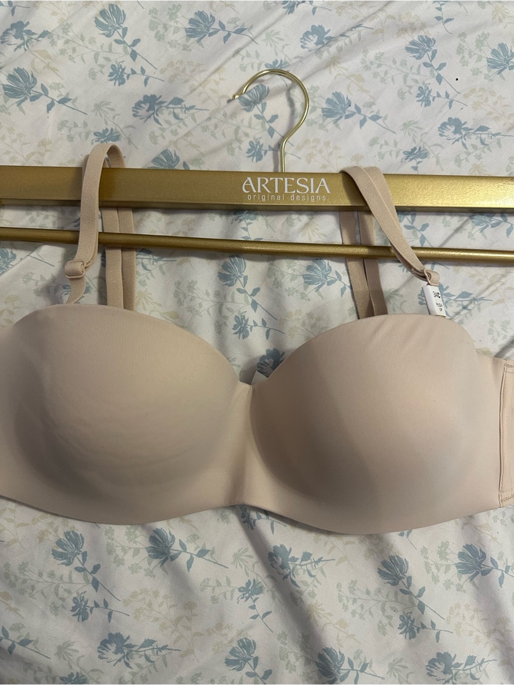 34C Victoria's Secret PINK Push Up Bra Beige Wear Everywhere